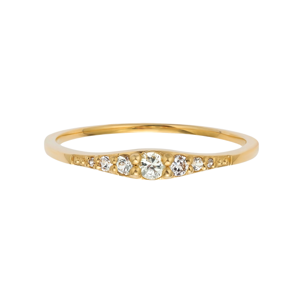 14kt Gold White Sapphire Ella Vie Ring | La Kaiser
