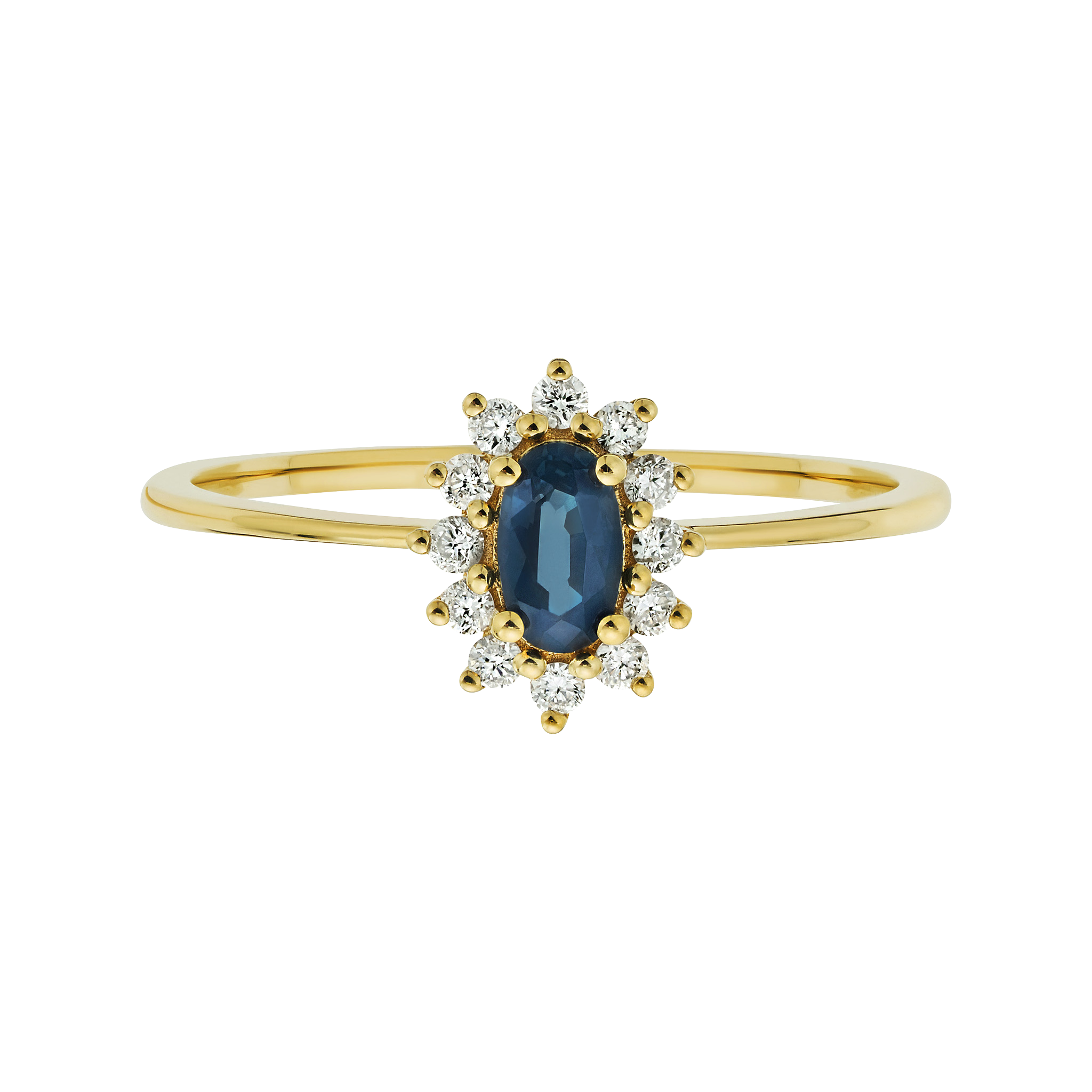 14kt Teal Sapphire & Diamond Ring | La Kaiser