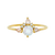 9kt Gold Rainbow Moonstone, Morganite and Diamond Unicorn Ring