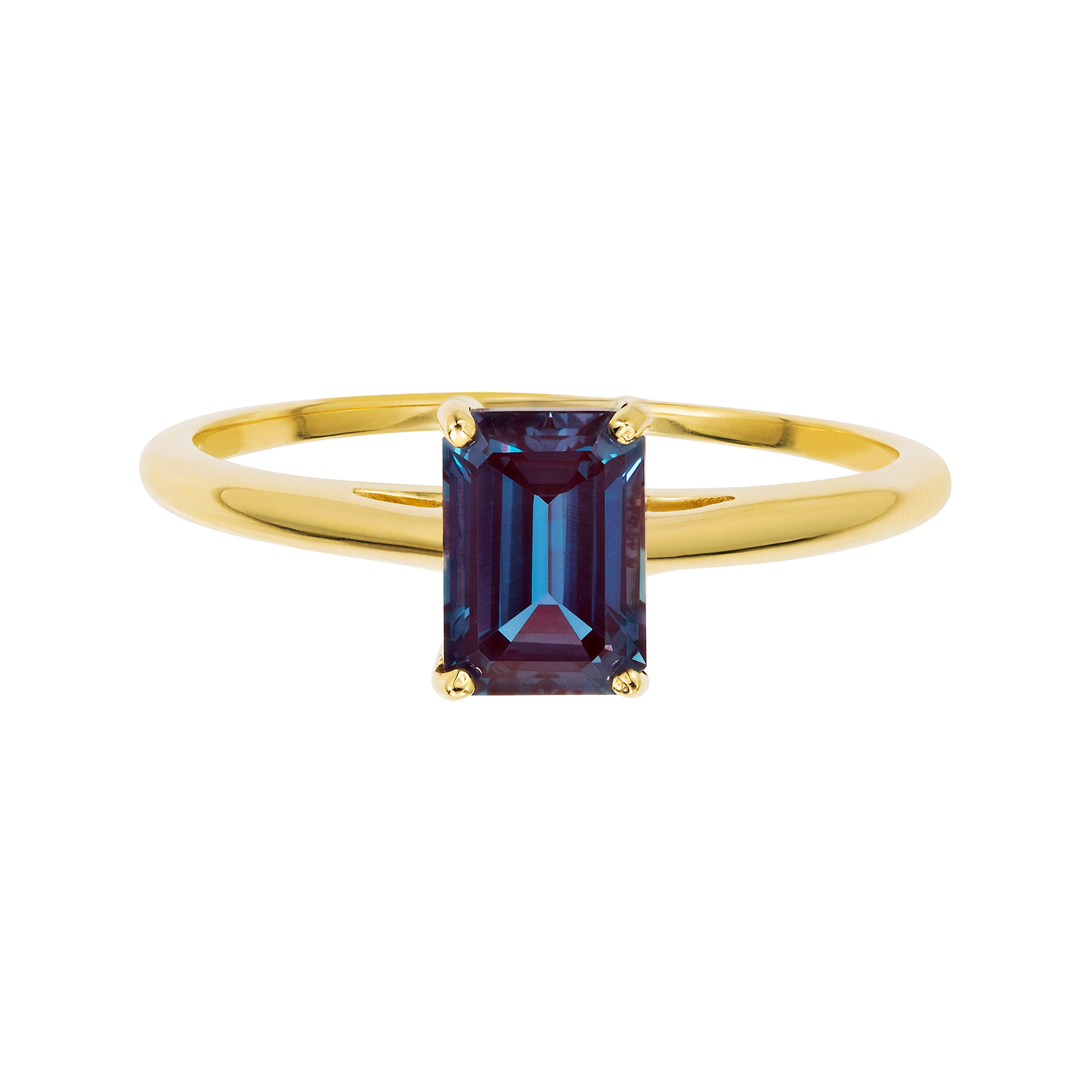 14kt Gold Alexandrite Baguette Ring
