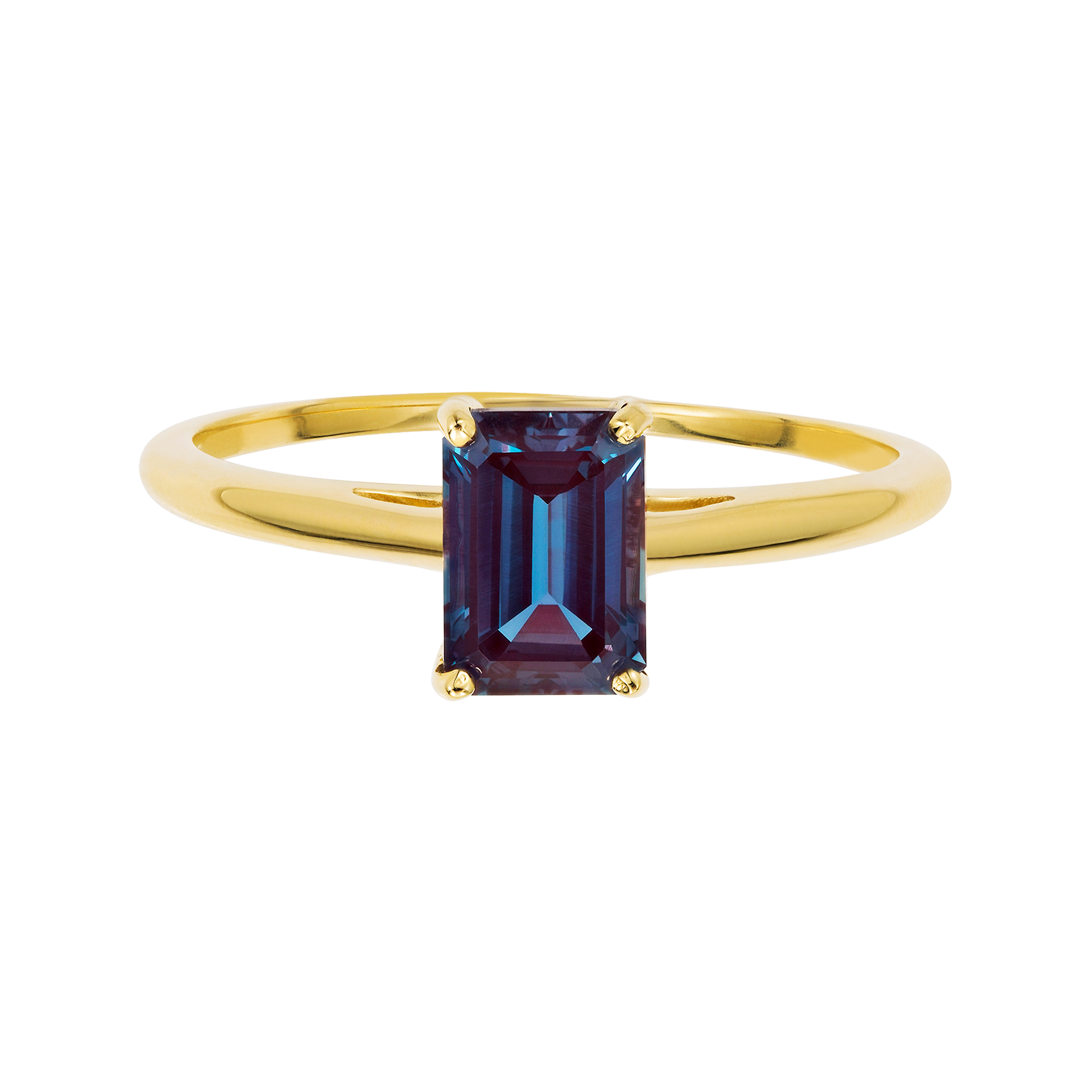 14kt Alexandrite Stone Baguette Ring La Kaiser