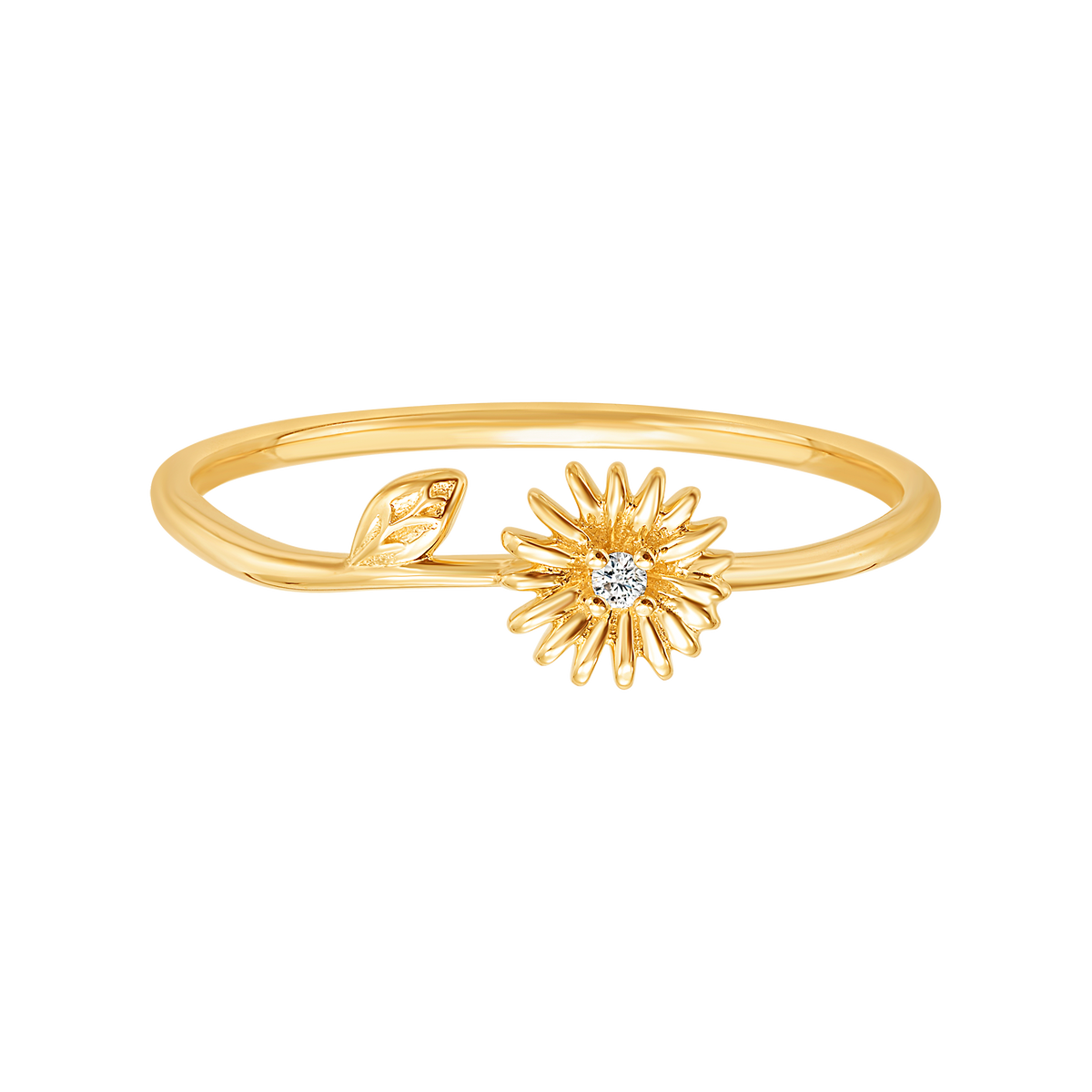 Solid Gold Eternal Daisy Ring