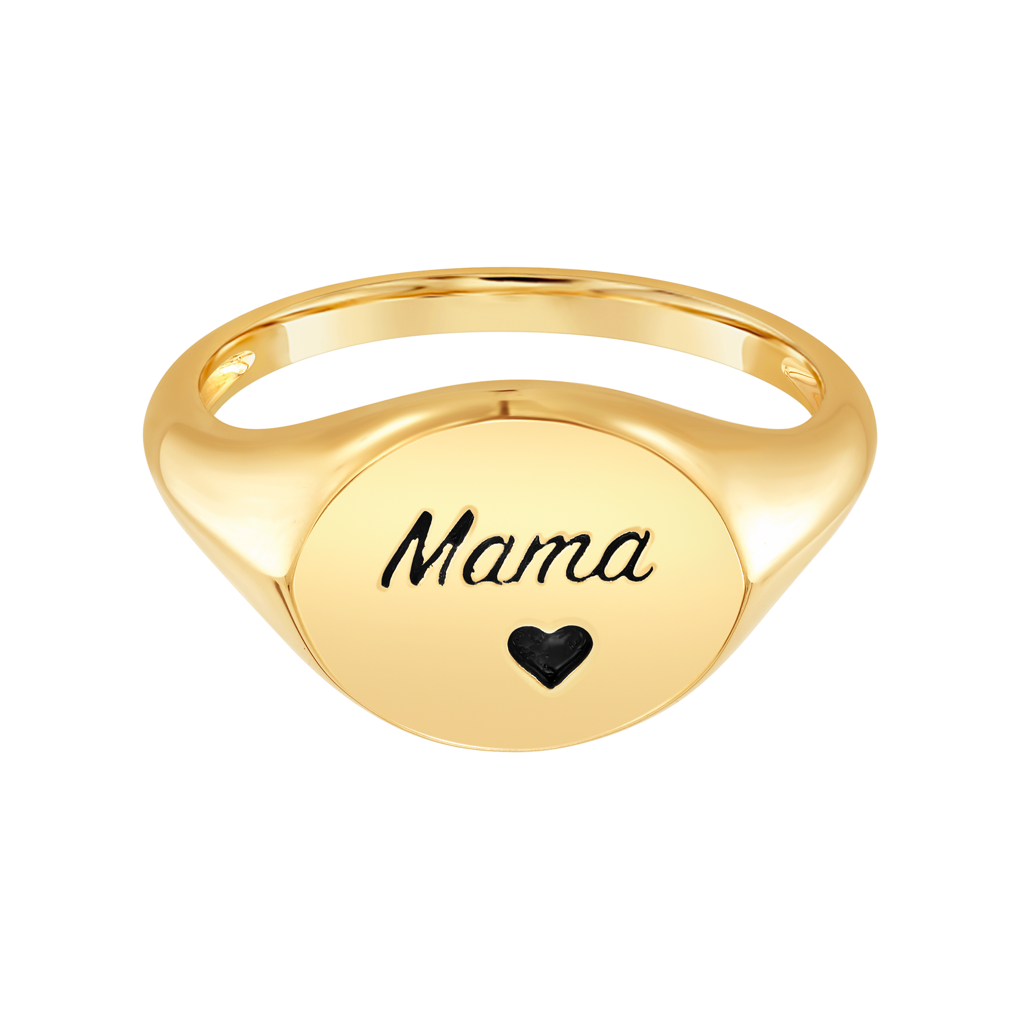 Solid Gold Mother’s Signet Love Ring