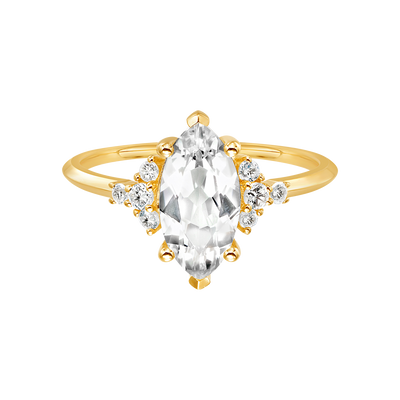 Solid Gold Topaz Whimsical Dream Ring