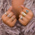 14kt Gold Diamond & Topaz Illuminating Baguette Arc Ring