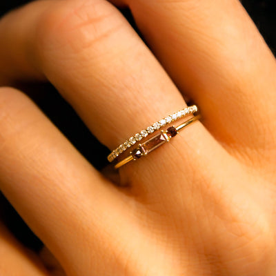 14kt Gold Diamond Half Eternity Band