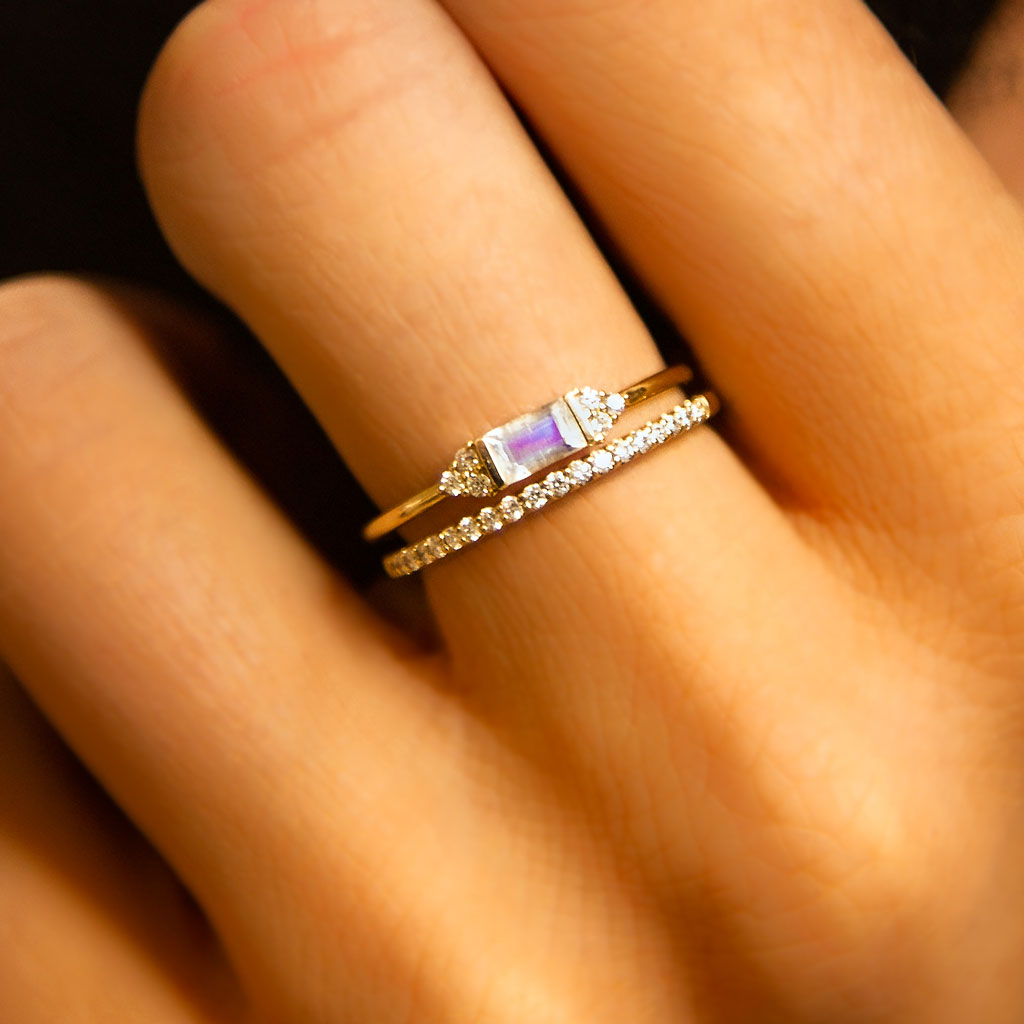 14kt Gold Diamond Half Eternity Band