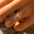 Solid 14kt Gold Diamond Sunflower Ring