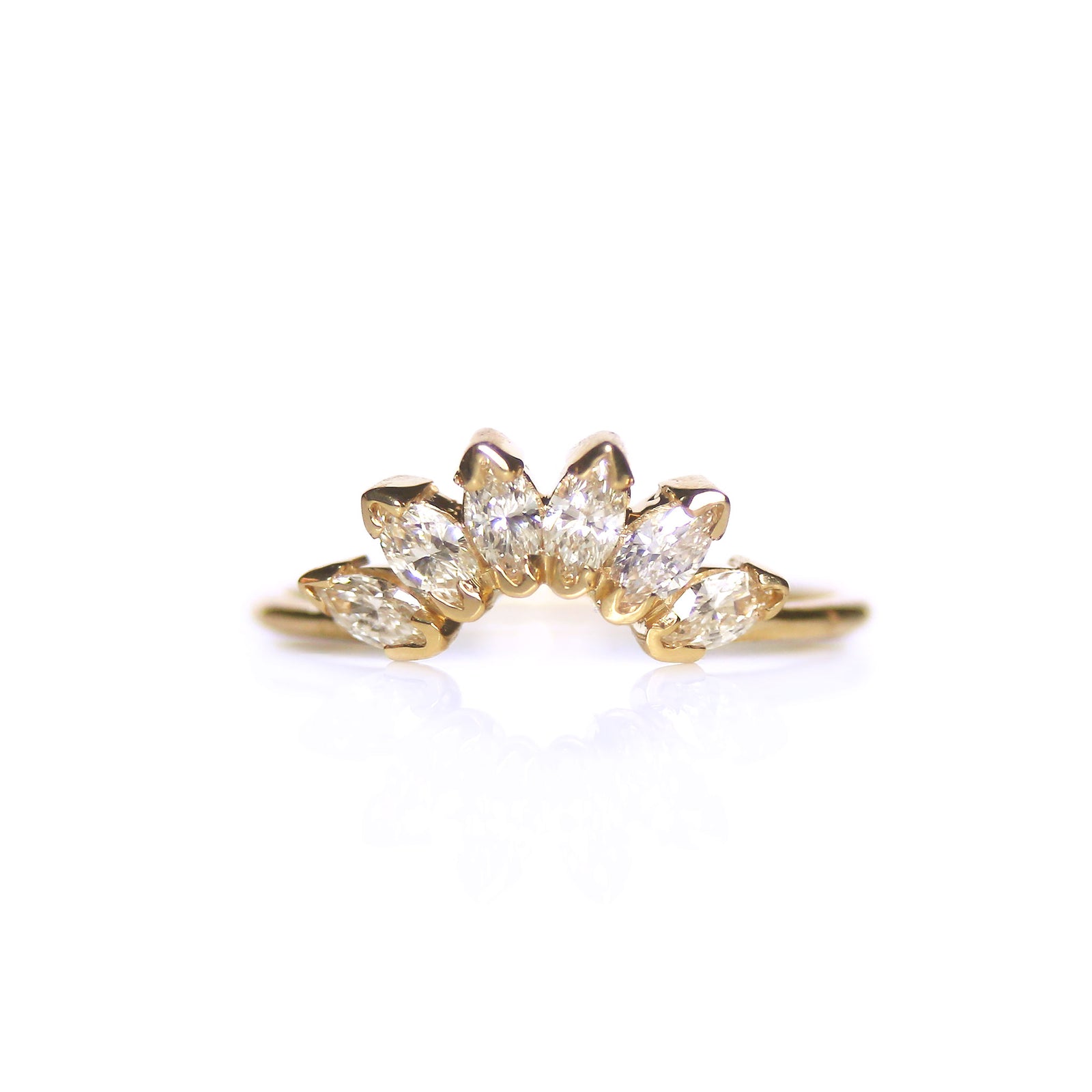 Solid Gold Diamond Caribbean Sunrise Ring