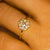 14kt Gold Rose Cut Moissanite & Diamond Victorian Belle Ring