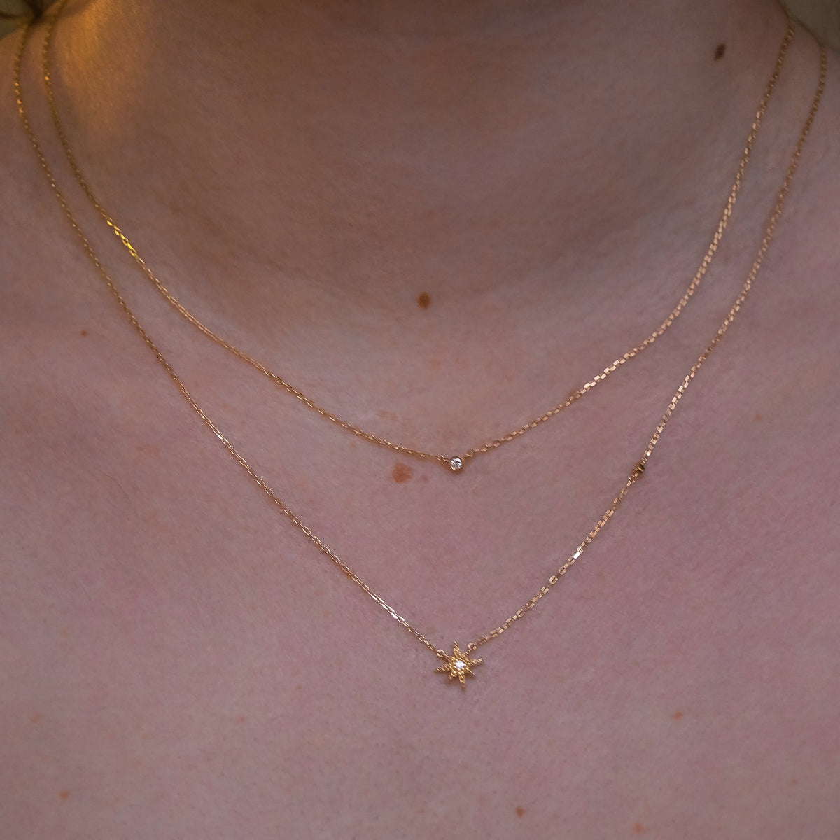 14kt Gold Diamond Stardust Pendant