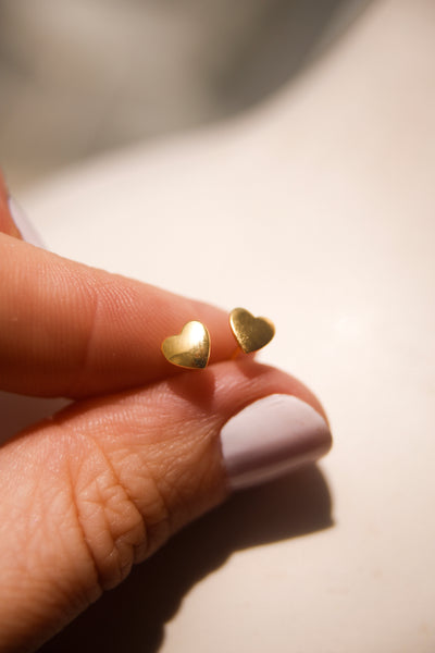 Mini Gold Heart Studs  - FREE with purchase over $150