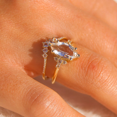 Solid Gold Topaz Whimsical Dream Ring