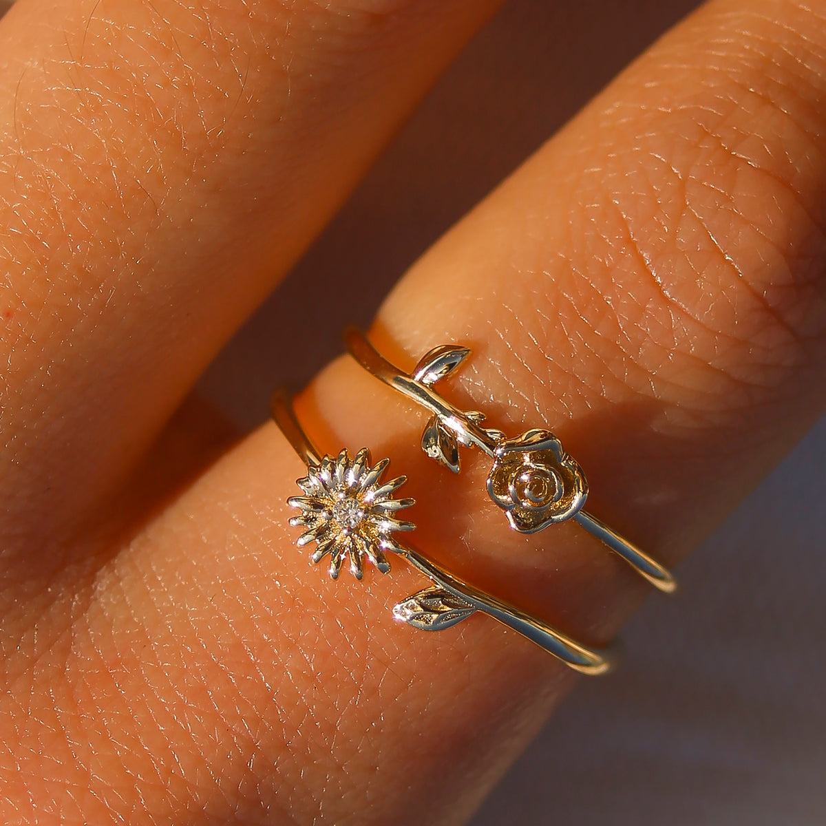Solid Gold Eternal Daisy Ring
