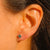 Solid Rose Gold Emerald & Diamond Mystérieux Studs