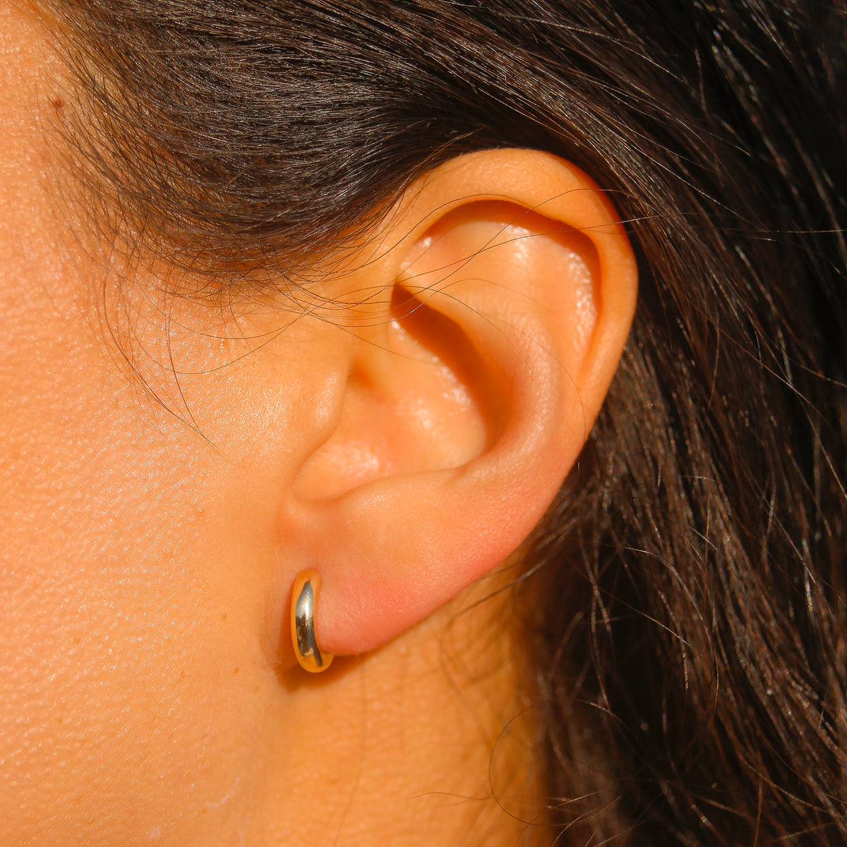 Solid Gold Lover Hoops