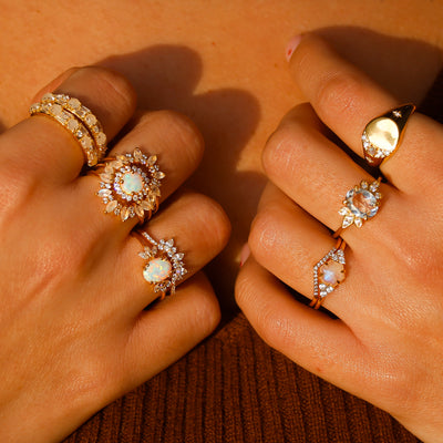 Opal & Diamond Treasured Love Ring
