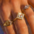 White Topaz Dahlia Ring