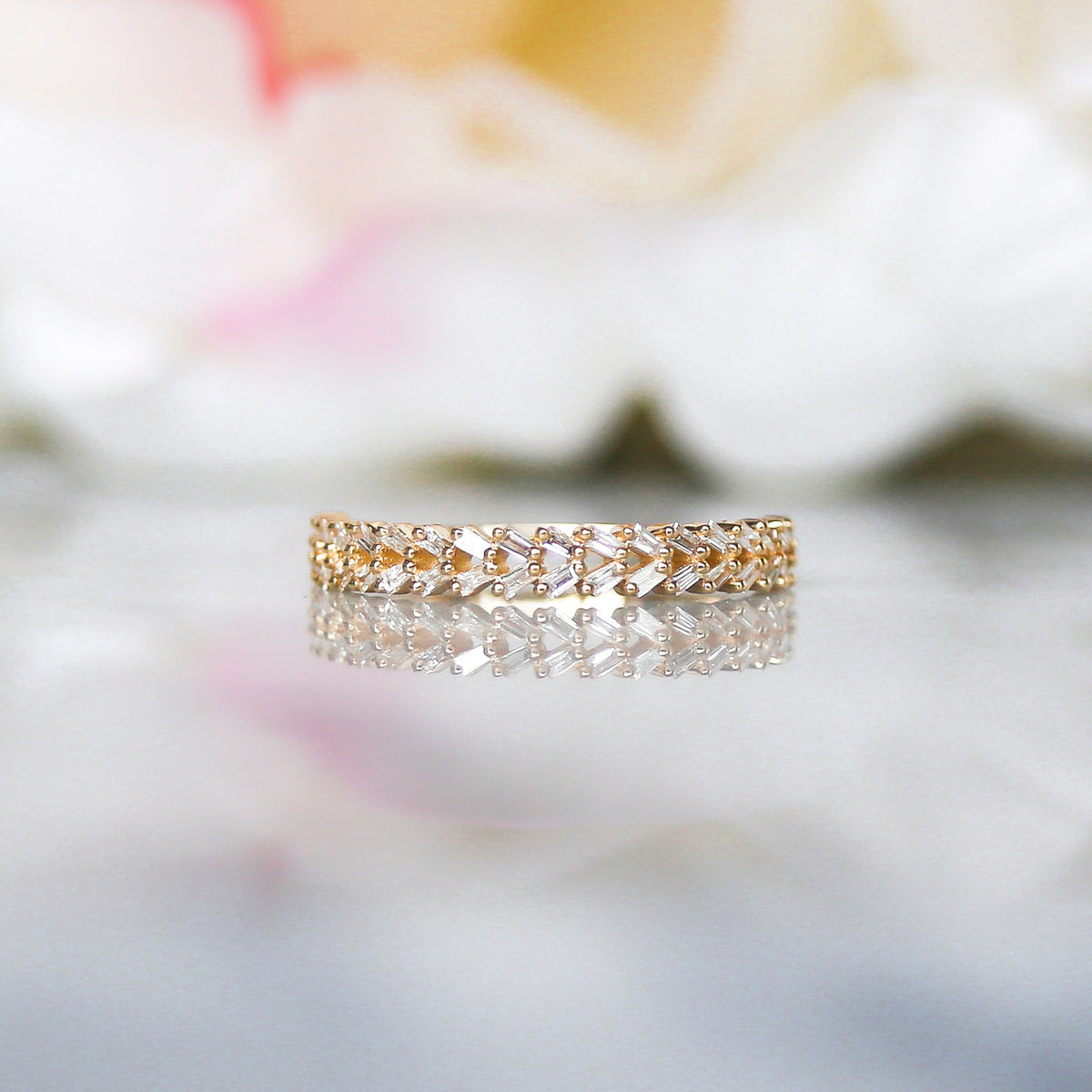 Solid Gold Diamond Rope Of Love Ring