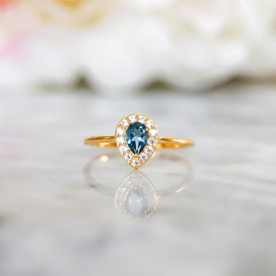 London Blue Topaz Starry Eyed Ring