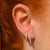 Solid Gold Mini Opal Hoop Studs