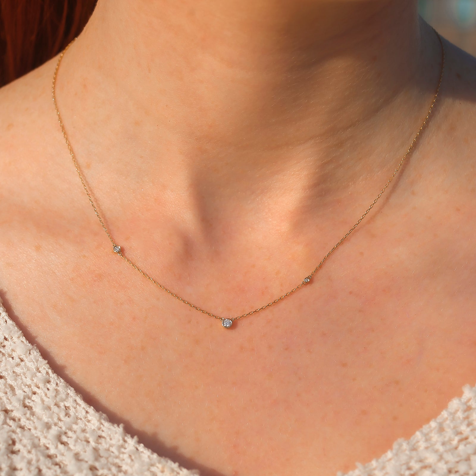 14kt Gold Eternal Diamond Love Pendant