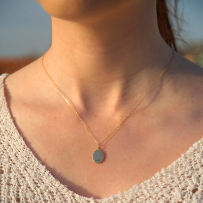 Solid Gold Carpe Diem Rising Sun Pendant