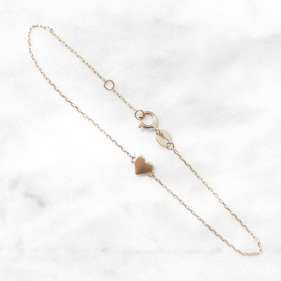 9kt Gold Lovers Heart Bracelet