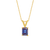 Solid 14kt Gold Alexandrite Baguette Pendant
