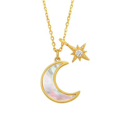 Mother of Pearl & Diamond Dreamcatcher Pendant