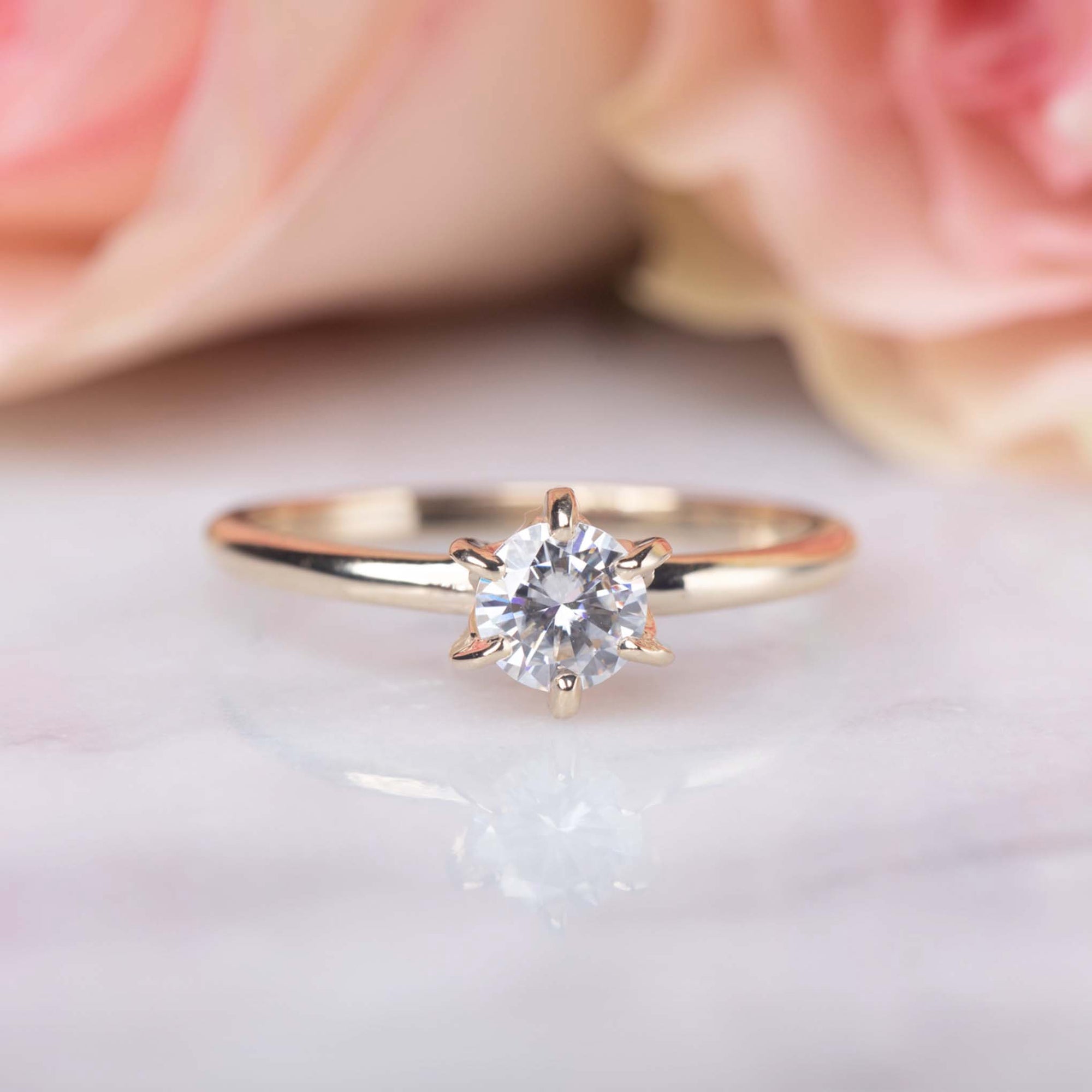 Solid Gold Moissanite Andromeda Ring
