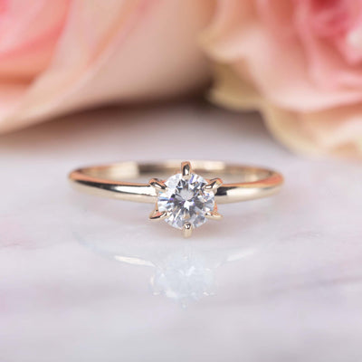 Solid Gold Moissanite Andromeda Ring