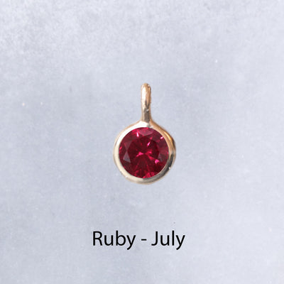 Solid Gold Birthstone Charms