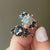 Rose Gold Sunstone & Black Onyx Wish Upon A Shooting Star Ring