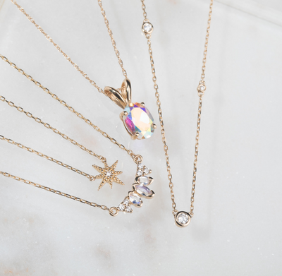 14kt Gold Opalescent Forever Pendant