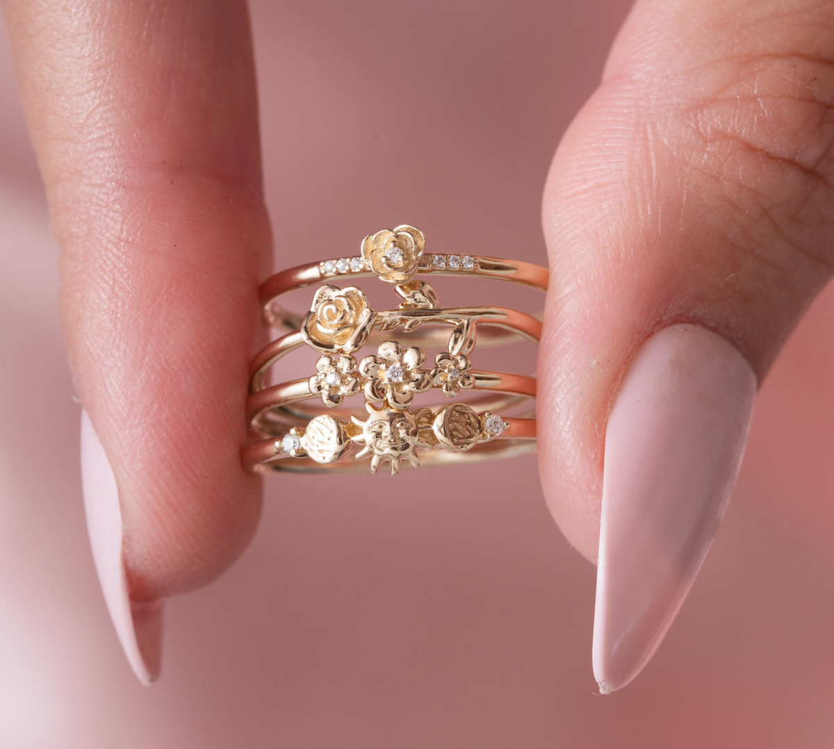 14kt Gold Forever Rose Ring