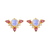 Rainbow Moonstone & Pink Topaz Unicorn Dream Studs
