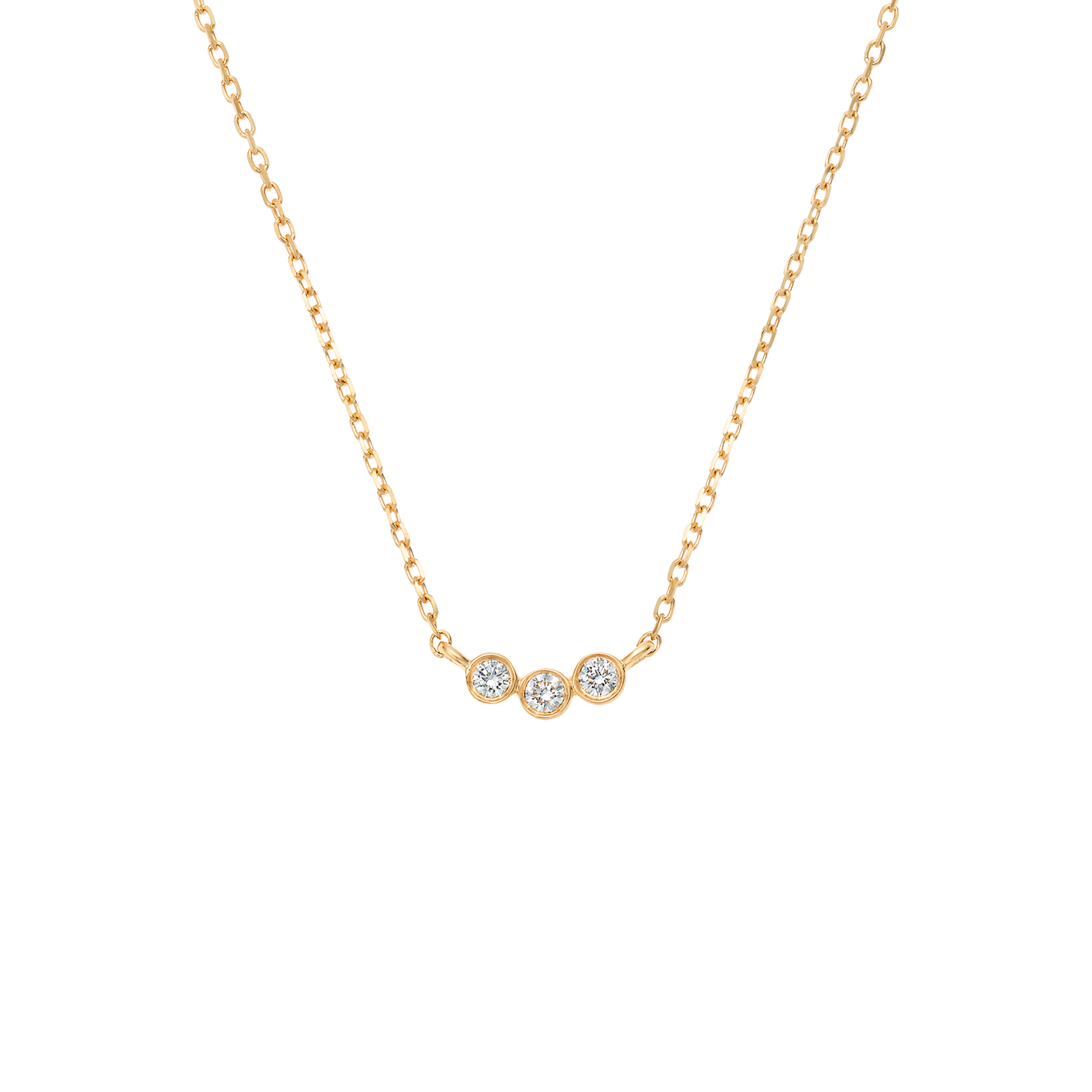 14kt Gold Diamond Trio Pendant