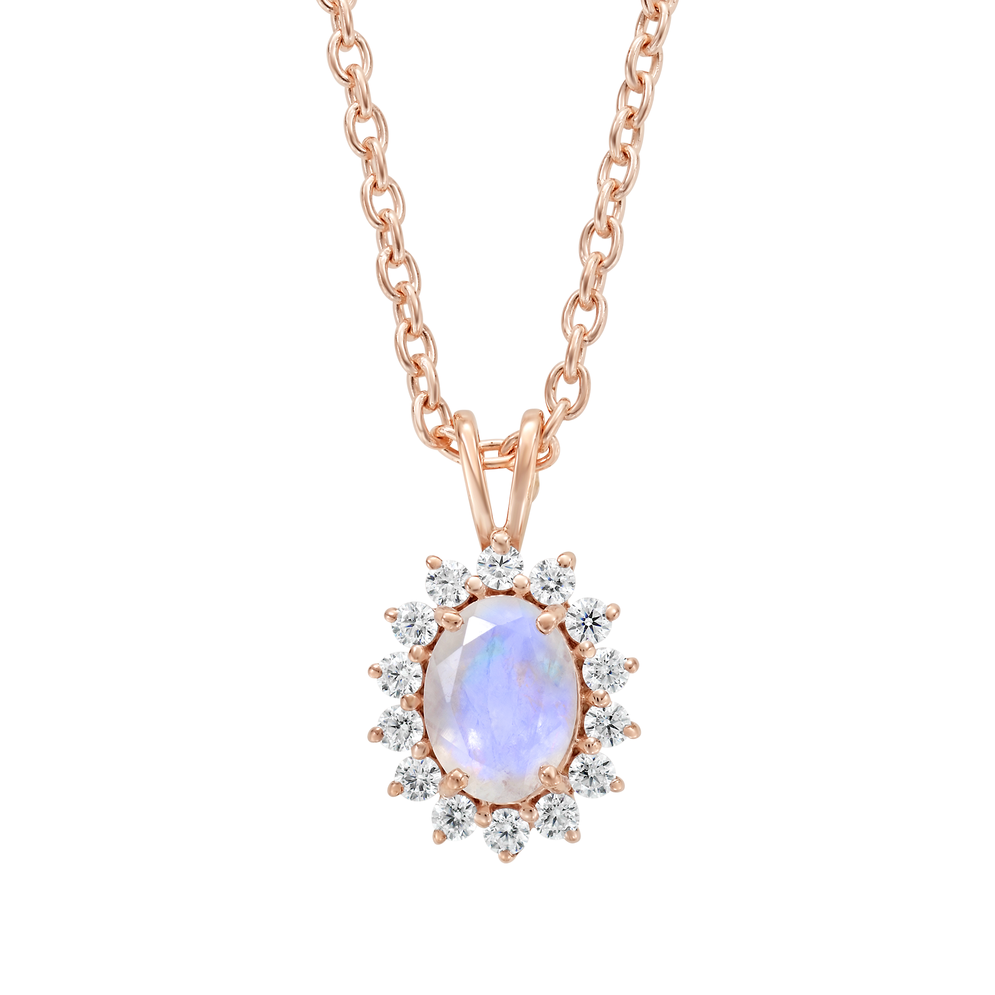 Moonstone & Diamond Vintage Fleur Pendant | La Kaiser
