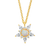 Opal & Diamond Wildflower Pendant