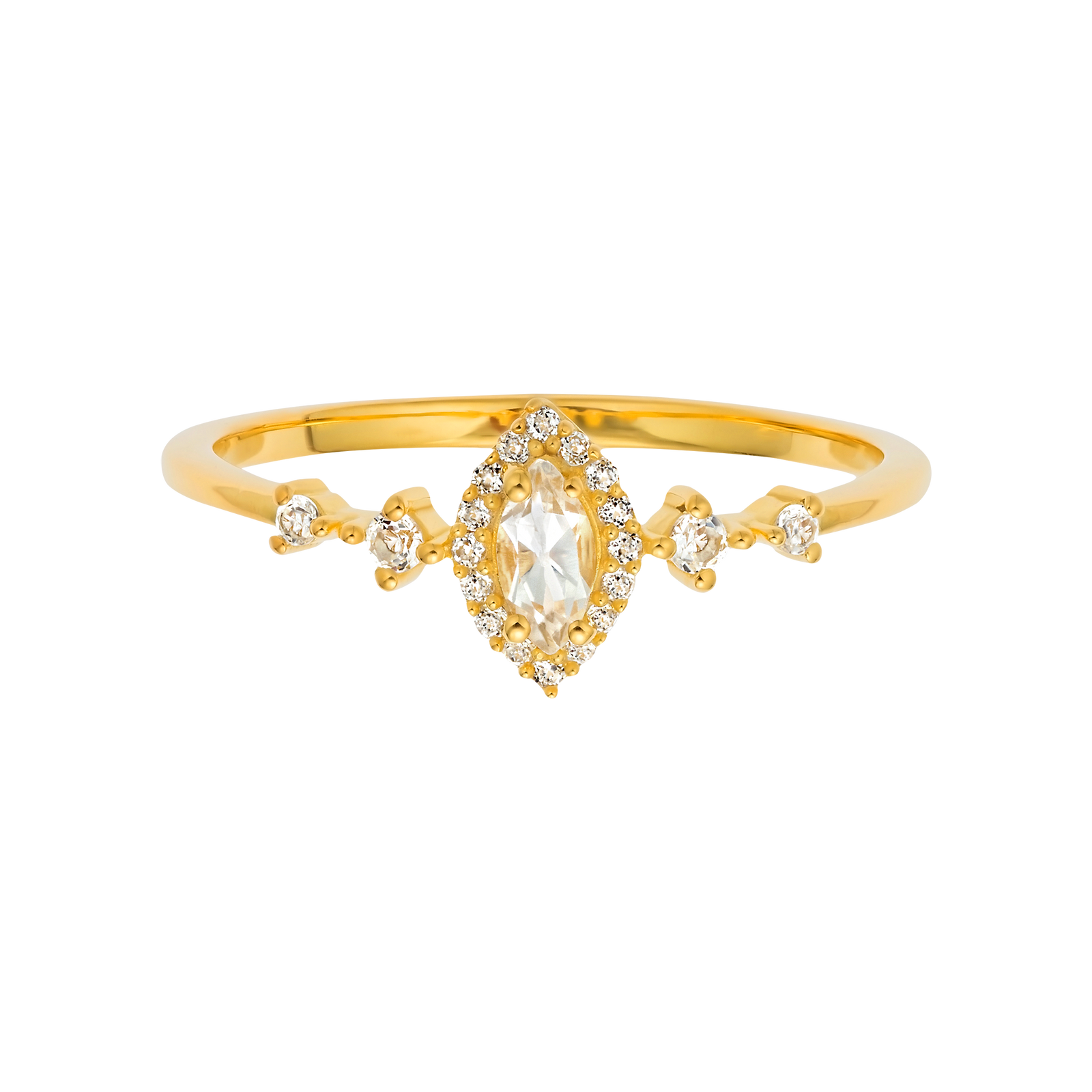 White Topaz Harlow Ring
