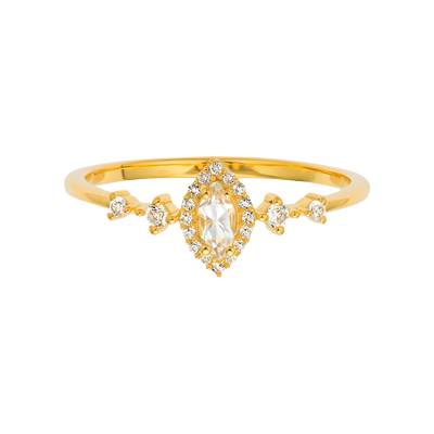 White Topaz Harlow Ring