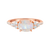 Rose Gold Rainbow Moonstone & Diamond Isla Ring