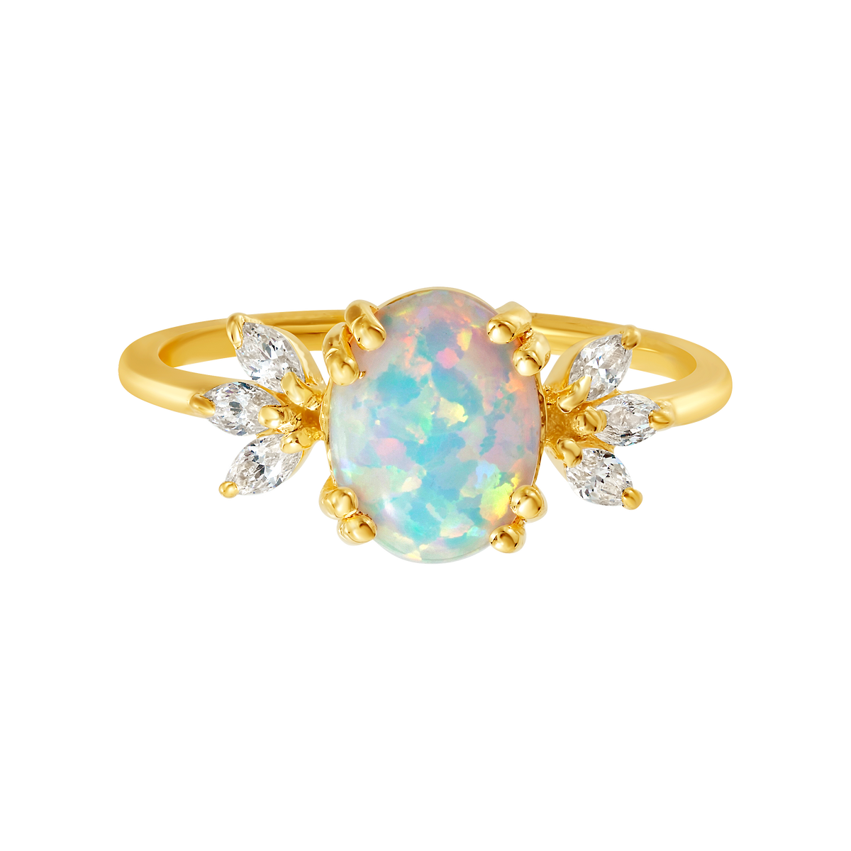 Opal & Diamond Treasured Love Ring