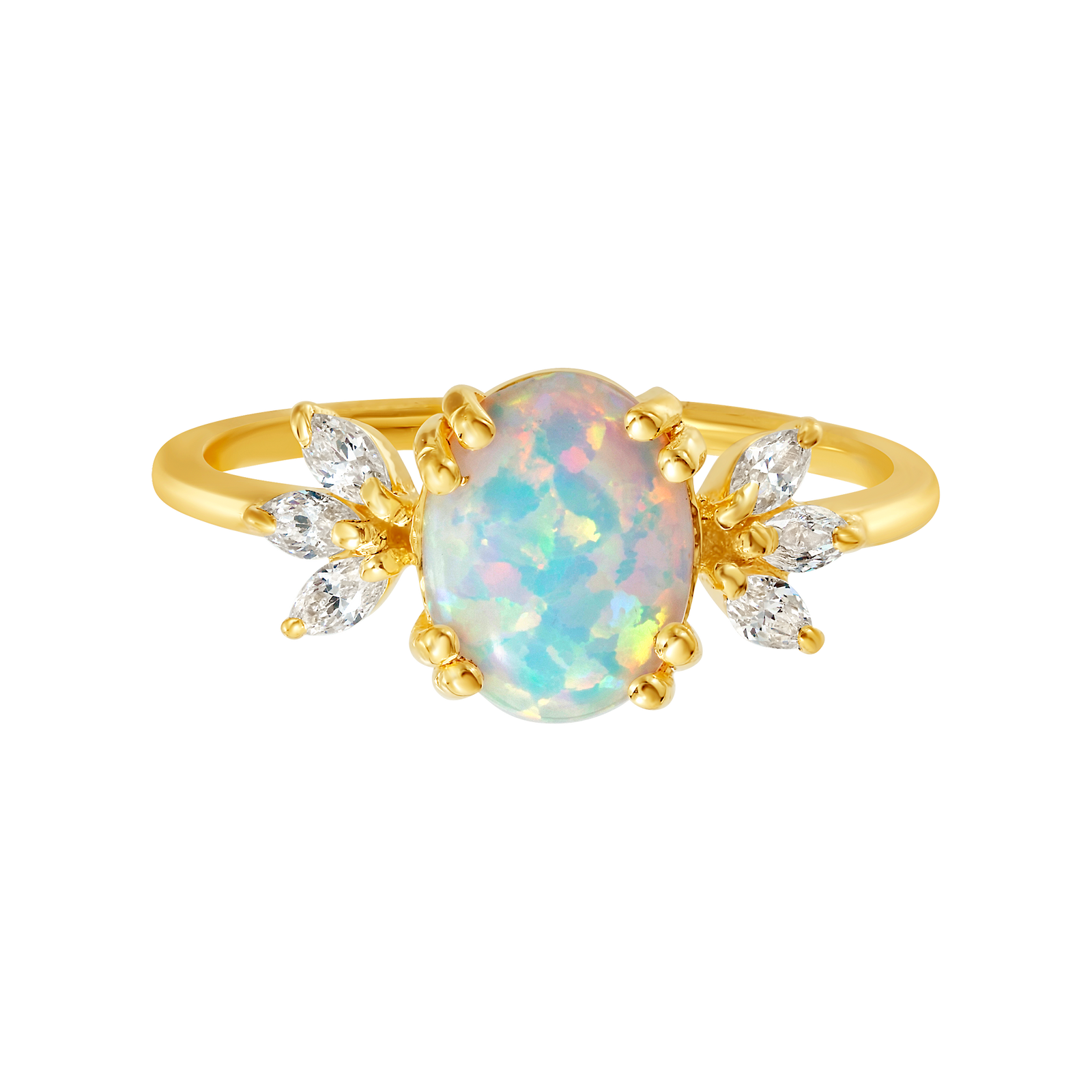 Opal & Diamond Treasured Love Ring