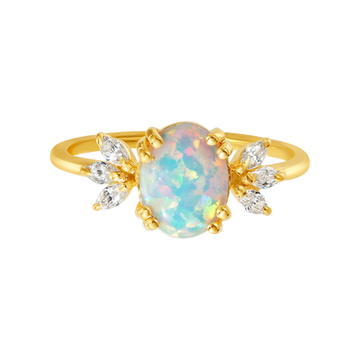 Opal & Diamond Treasured Love Ring
