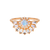 Rose Gold Rainbow Moonstone Temptress Ring