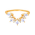 Rainbow Moonstone & Diamond Sunrise Arc Ring