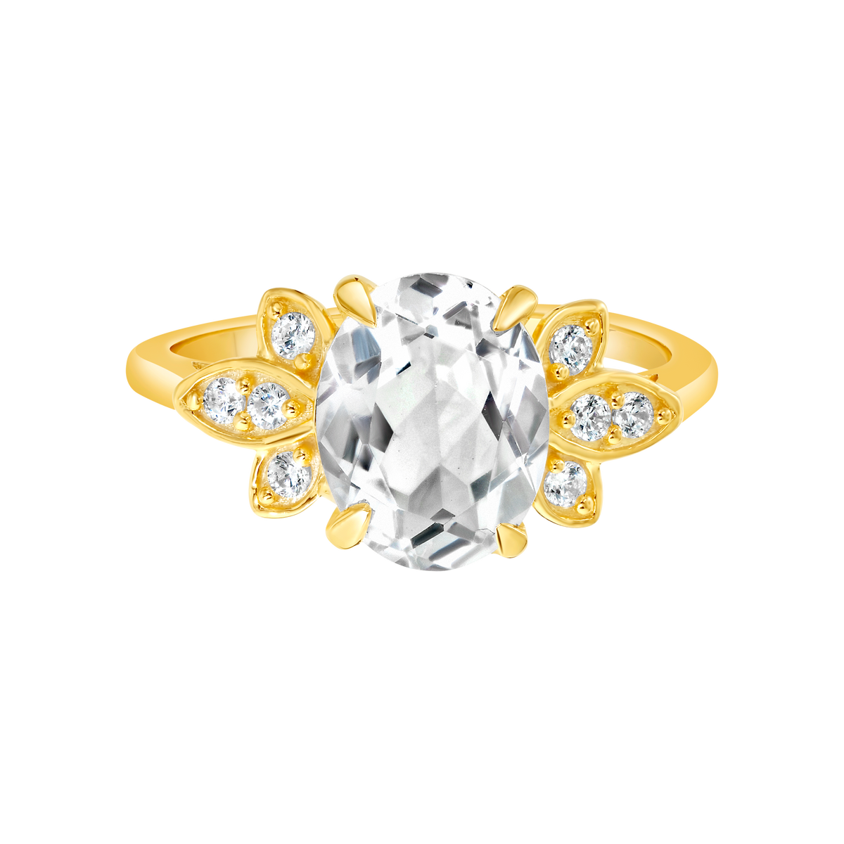 Topaz and Diamond Nymph Ring