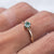 Solid Gold Teal Moissanite Oceanic Ring